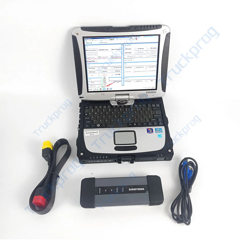

CF19 Laptop For Sinotruk HOWO SHACMAN Weichai OBD Diesel For HOWO A7/T7H/Sitrak/Hohan Truck Scanner Diagnostic Tool