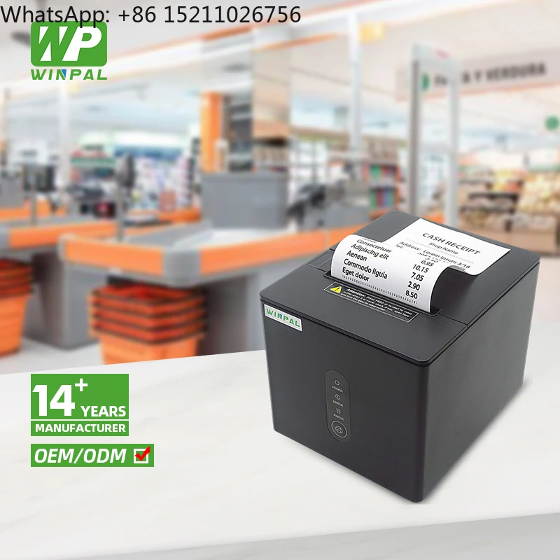 

Winpal WP-A4 Desktop 3 Inch 80mm Receipt Printer Support Qr Code ESC POS Printer Android Invoice Ticket Printer