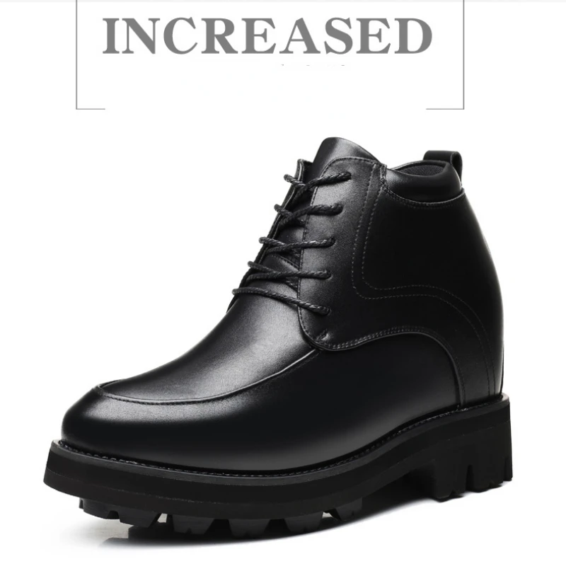 Motorcycle Shoes Men Heightening 16cm Invisible Leather Shoes Wedding Banquet Bar Special Occasions Standby Elevator Men\'s Shoes