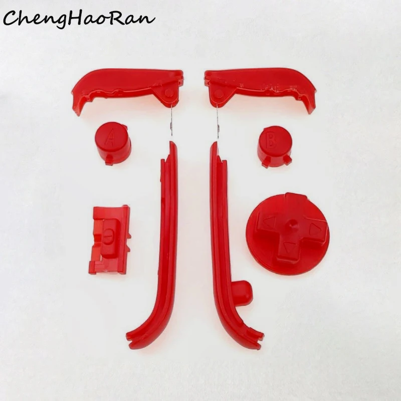 مجموعة واحدة مناسبة لوحدة التحكم في الألعاب بمفاتيح متقاطعة شفافة GBA LR AB ملحقات بديلة