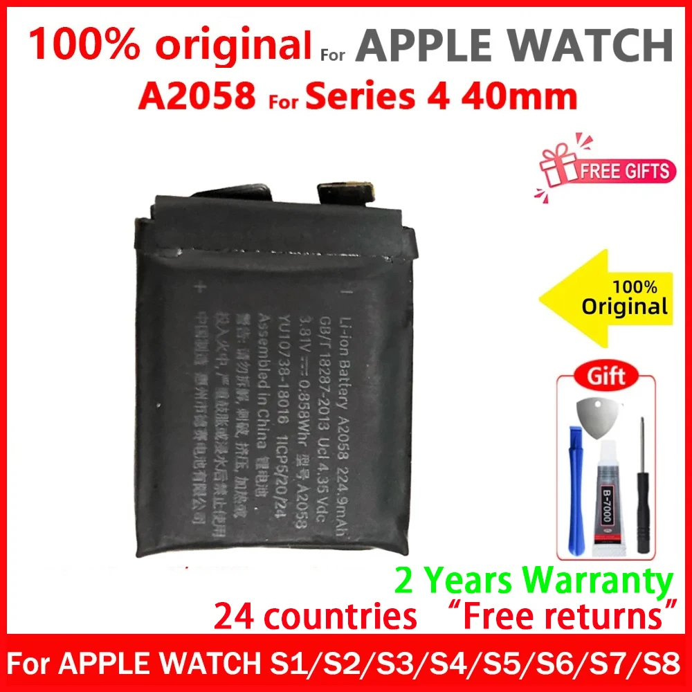 Новый оригинальный аккумулятор для Apple Watch Series SE 1 2 3 4 5 6 7 8 Bateria IWatch S1 S2 S3 GPS LTE S4 S5 S6 S7 S8 38/40/41/42/44/45