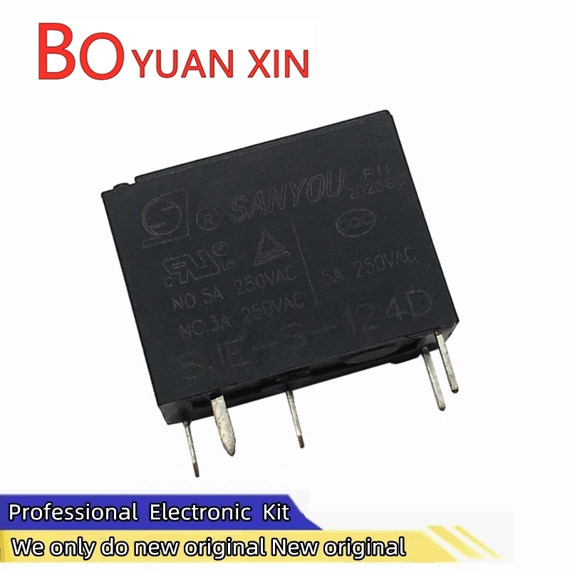 

New original SJE-S-124D SANYOU relay 24VDC A set of 5 conversion pins 3A 250VAC HF33F-024-ZS3 Small power relays