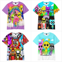 Sprunki Tees Quick-dry 3D Hot Game Sprunki Incredibo Peripheral Shirt Kids Clothes Boys Tops T-shirt Kids Birthday Gift