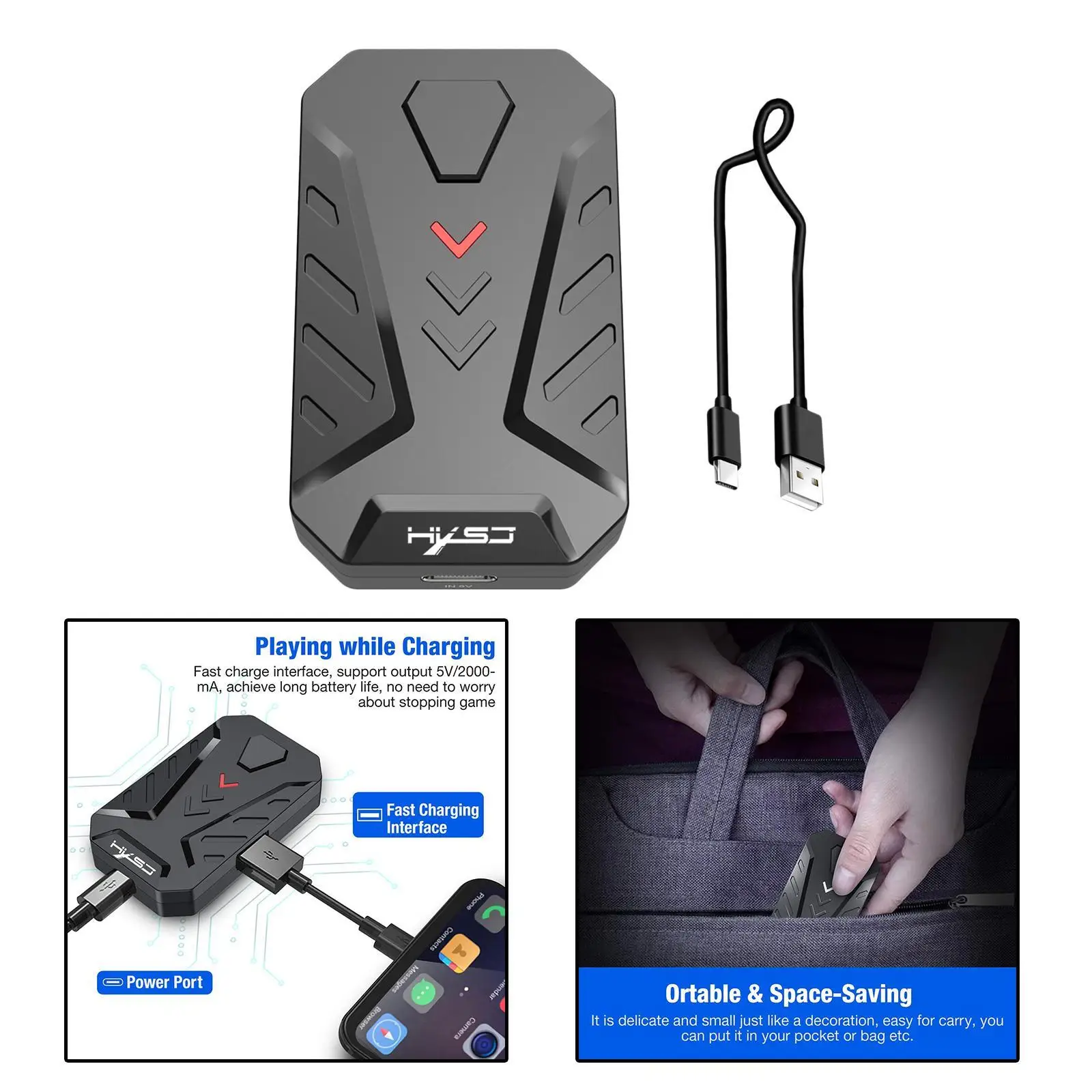 Keyboard Mouse Converter Portable Mobile Game Keyboard and Mouse Adapter BT Connection Support Android System