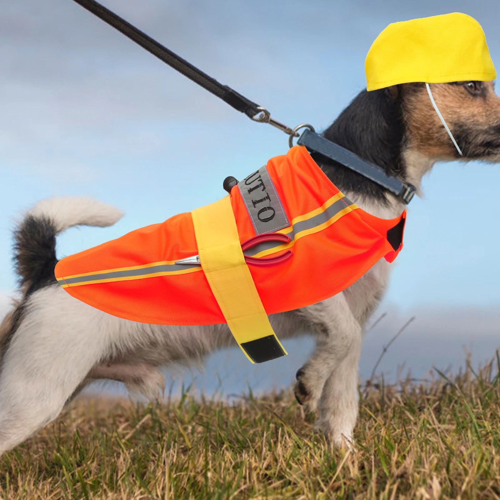 

Engineer Style Dog Costume Adorable Decorative Puppy Clothes Festival Party Wear Resistant Dog Supply Puppy Costume