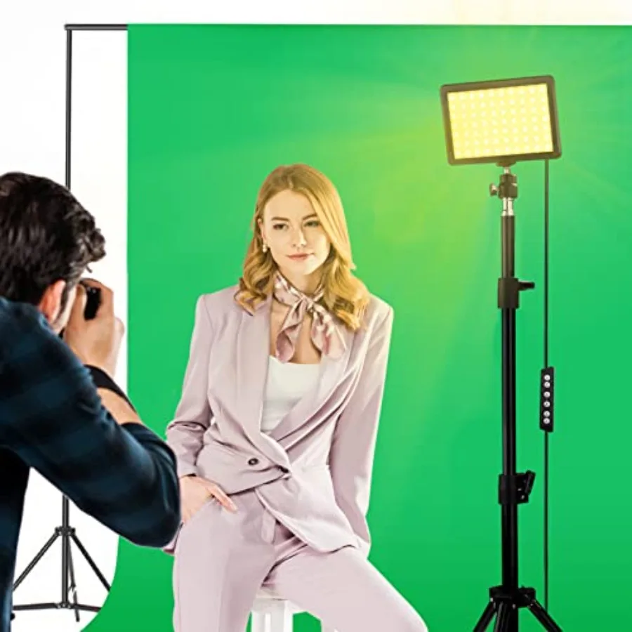 طقم إضاءة فيديو LED مكون من قطعتين مع حامل ثلاثي القوائم 61.99 قابل للتعتيم 24006800K إضاءة التصوير الفوتوغرافي لصور الاستوديو يوتيوب زووم M #4