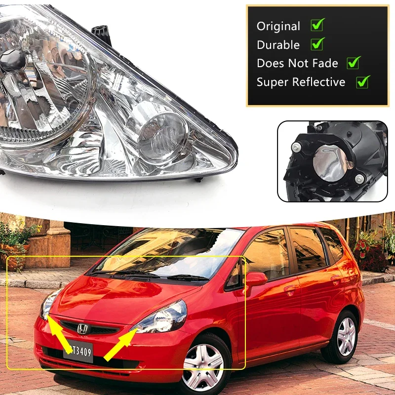 Voor Honda Fit Jazz Sport Gd Ge 2001 ~ 2008 Koplampen Assemblage Mistlamp Halogeen Hoek Zijverlichting Waarschuwing Auto Accessoires