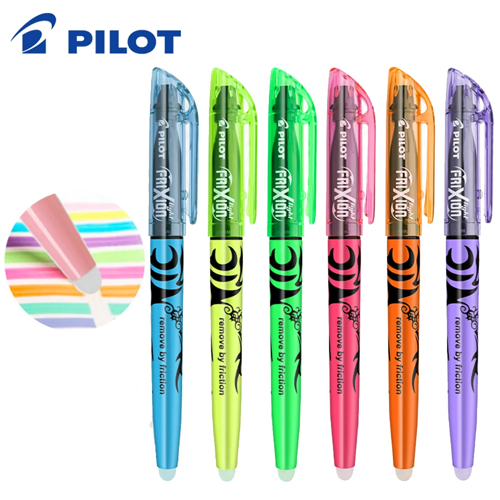 

3/6pcs Japan Pilot Erasable Highlighters FRIXION Student Color Marker Pens Soft Light Eye Protection SW-FL School Supplies