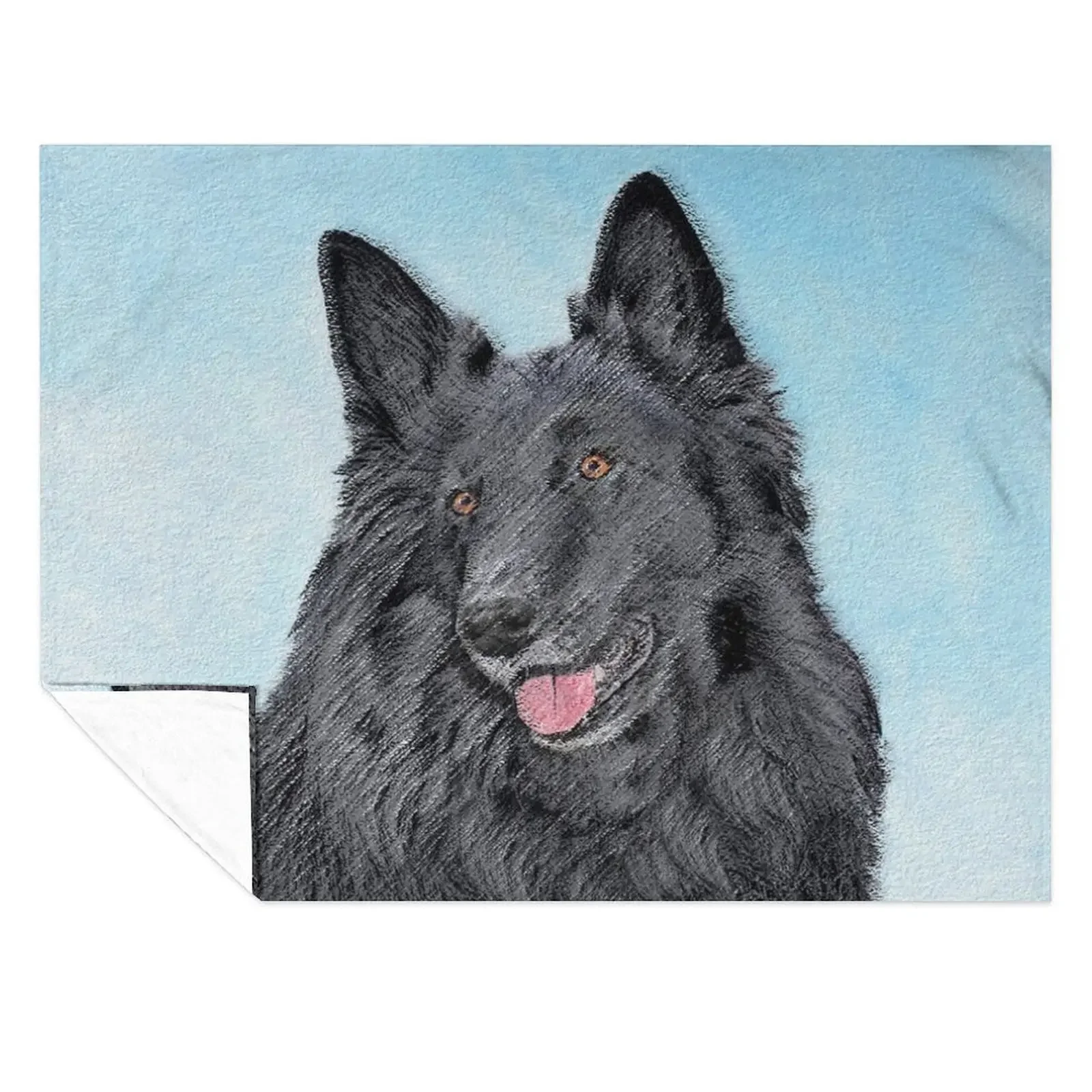 

Belgian Sheepdog Painting - Cute Original Dog Art Throw Blanket Luxury Fashion Sofas funny gift Nap Blankets
