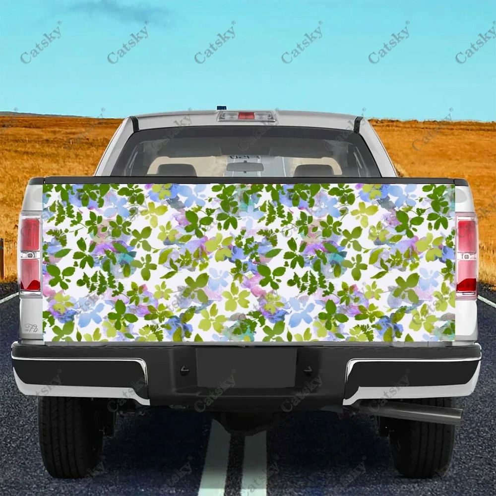 

Colorful and Bright Flowers Truck Tailgate Wrap Professional Grade Material Universal Fit for Full Size Trucks Weatherproof