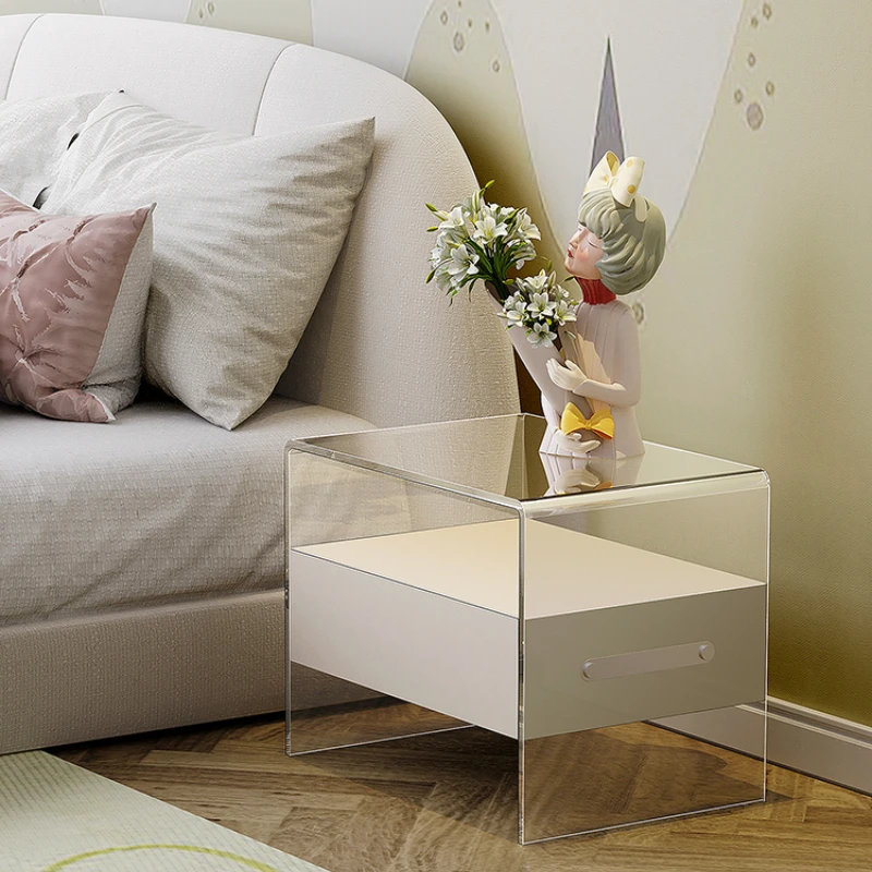 

Акриловый прикроватный столик, простой современный маленький шкаф для спальни, простой маленький прикроватный столик, прикроватная тумба в стиле интернет-знаменитостей