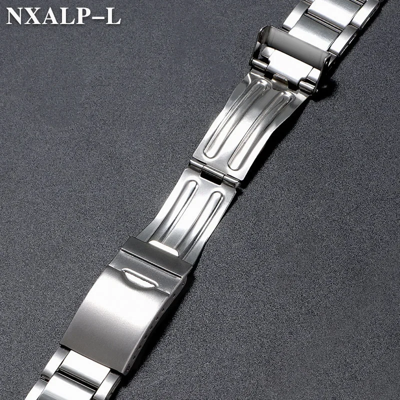 الفولاذ المقاوم للصدأ حزام (استيك) ساعة العالمي حزام للطي مشبك سوار للساعة 12 14 مللي متر 16 مللي متر 18 مللي متر 20 مللي متر 22 مللي متر 24 مللي متر حزام ساعة اكسسوارات