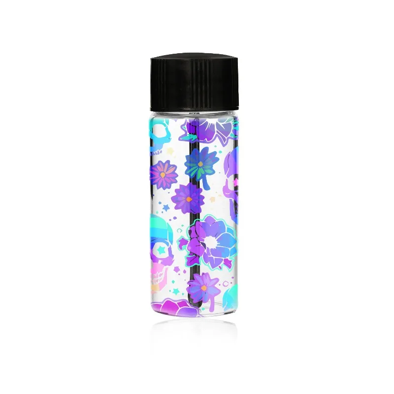 mini Snuff portable Storage box With snuff spoon glass Sealed Waterproof Light-weight Medicine box uv pattern Men Woman Gift view 2