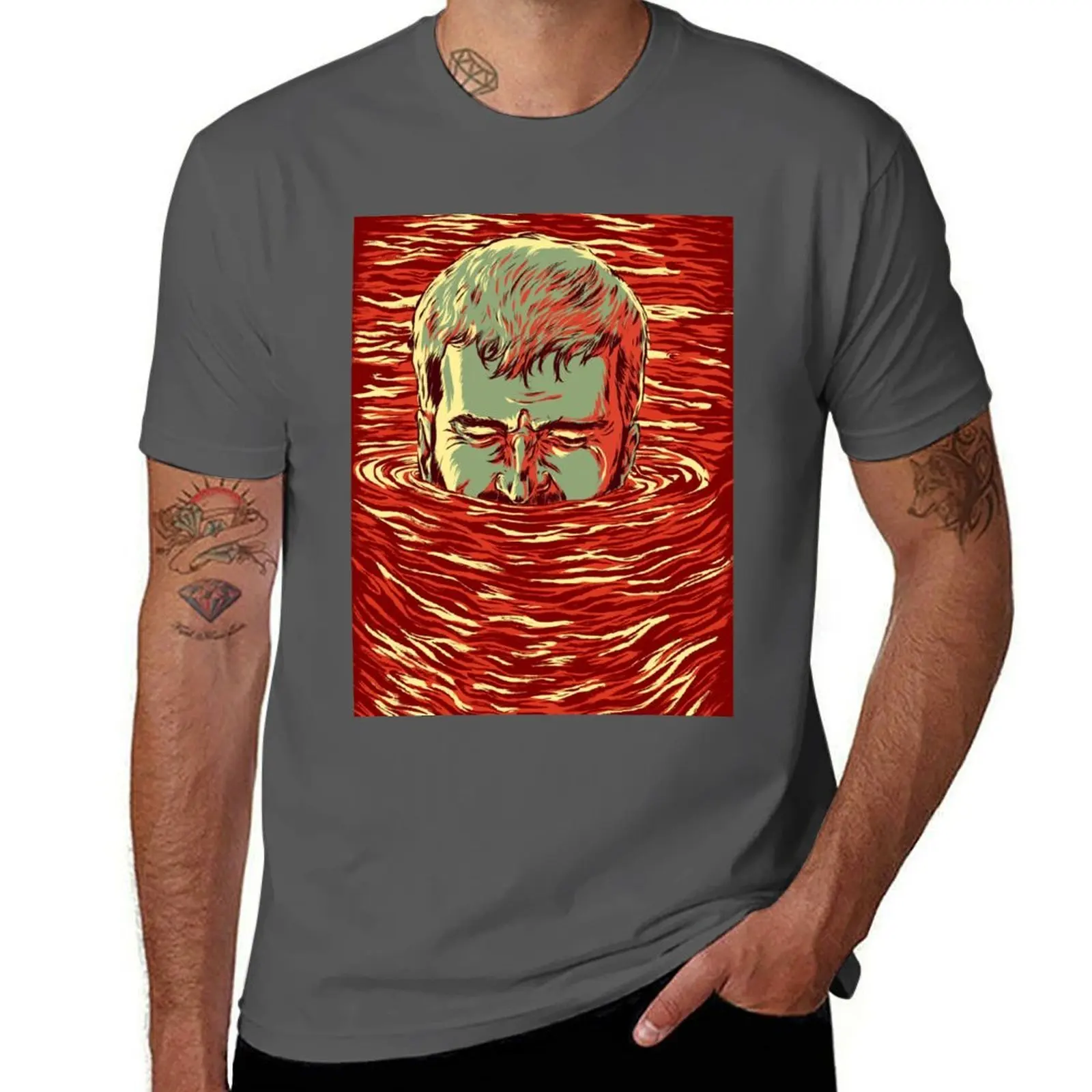I am sinking here - Man in Red Water T-Shirt Thanksgiving Day Tee Top