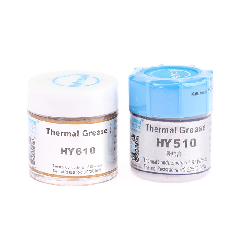 HY510/HY610 20g Silicone Thermal Paste Heat Transfer Grease Heat Sink CPU GPU Chipset Notebook Computer Cooling Cream -50-280°C