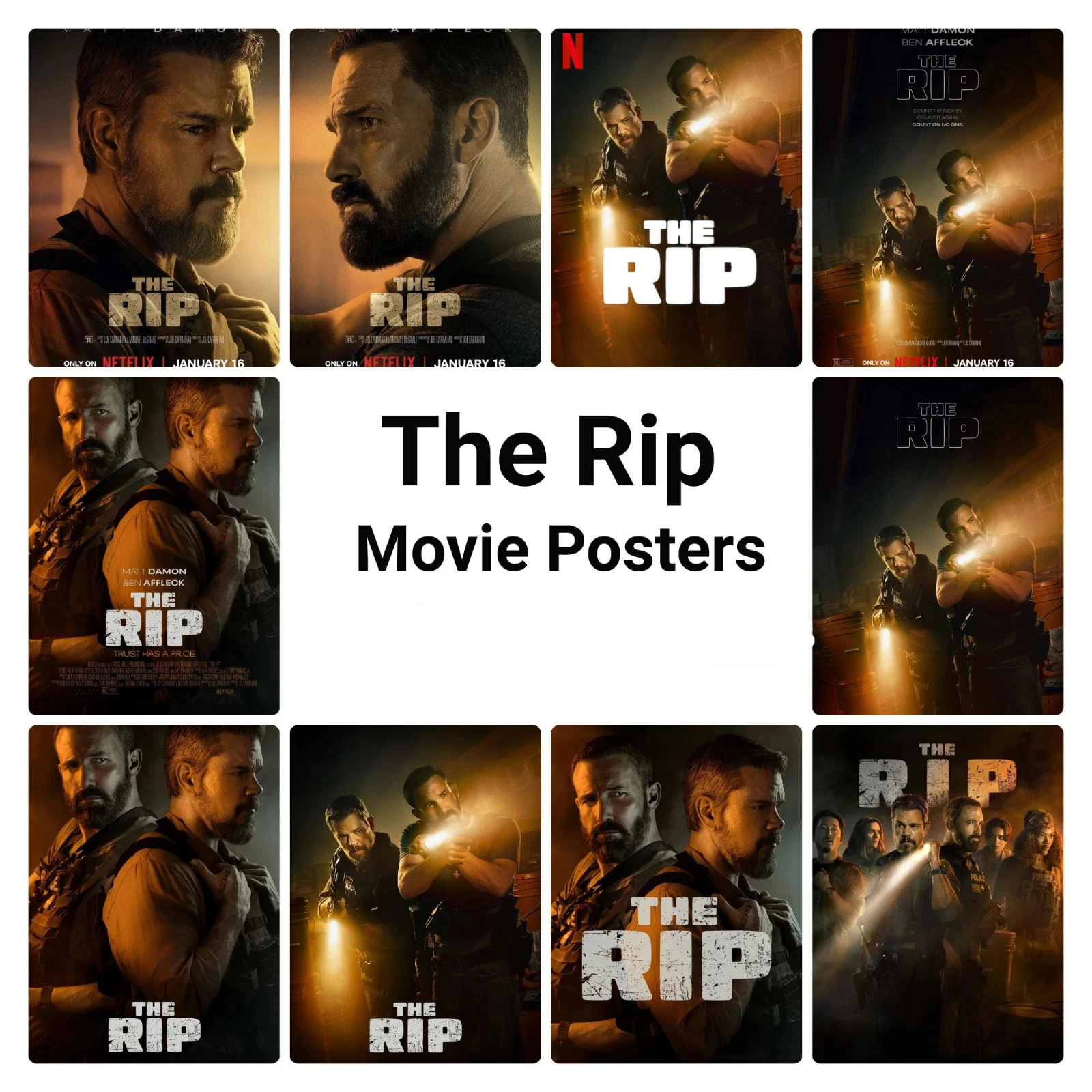 

The Rip (2026) Movie, Print Art Canvas Poster,Living Room , Home Wall Decor Picture