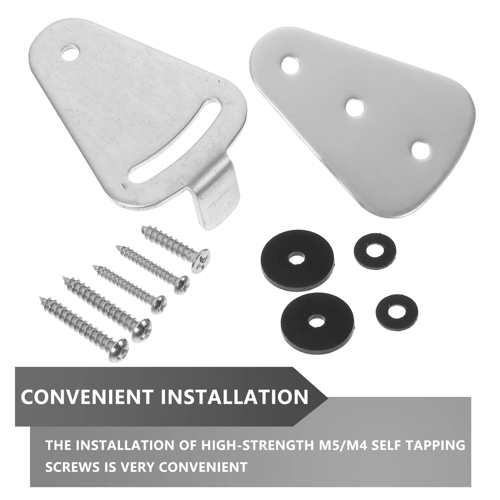 

1Set Stainless Steel Door Lock Sliding Barn Gate Latch Easy Installation Accessory Included Stylish Appearance