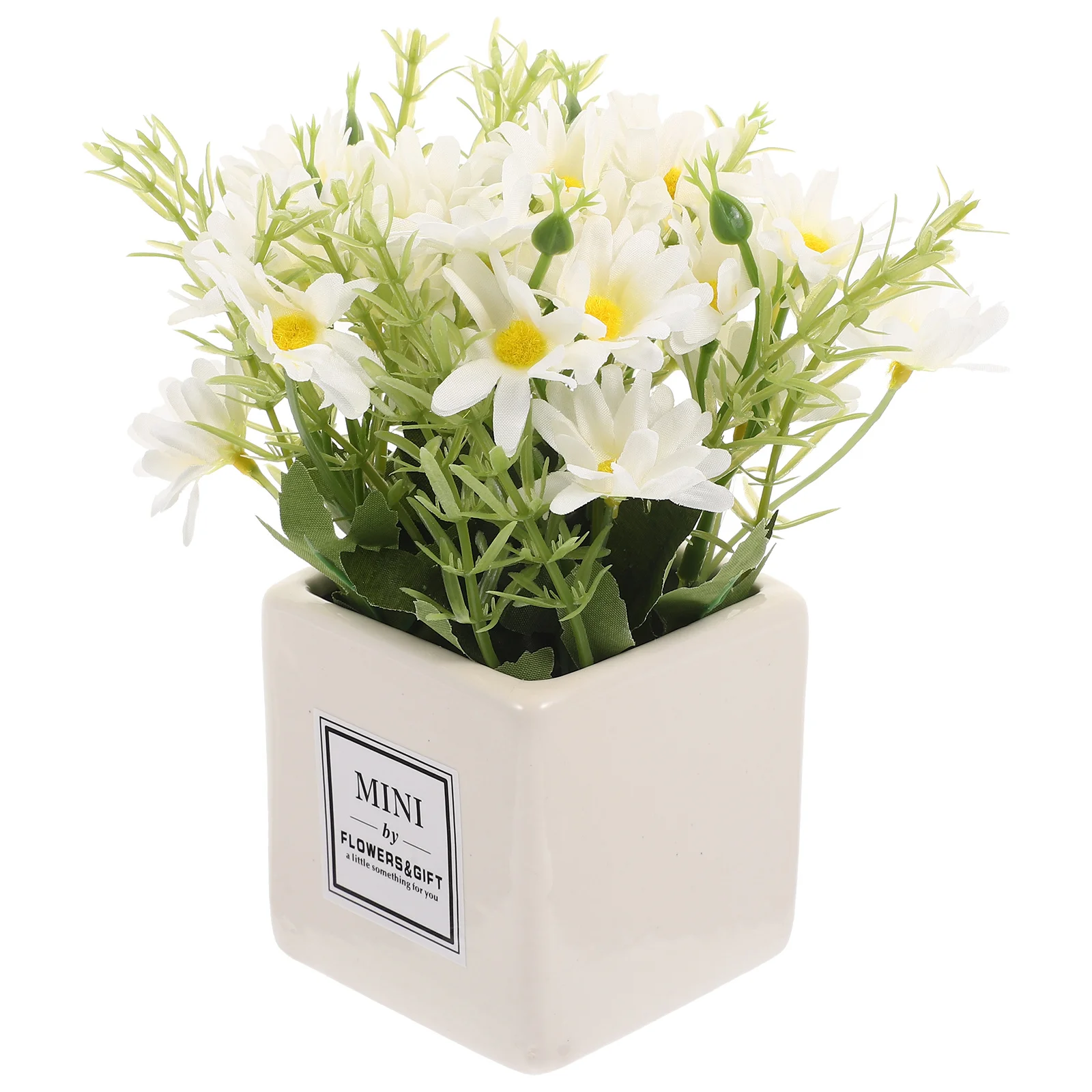 

Artificial Bonsai Plants Fake Flower Ornaments Daisies Daisy Decor Potted Flowers Faux