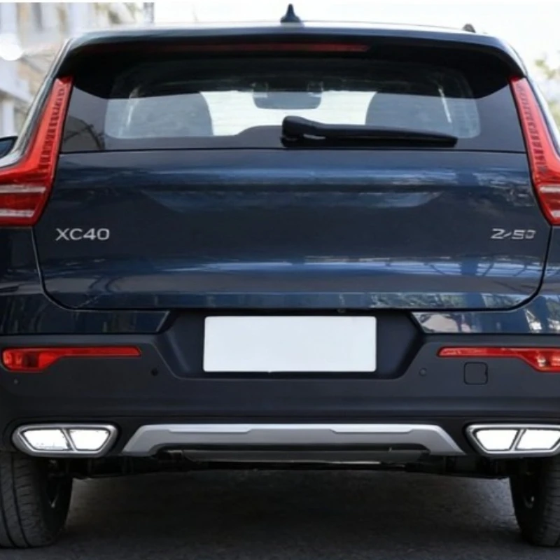 

Fit For Volvo XC40 18-25 stainless steel black car tail throat exhaust muffler pipe cover exterior upgrade accessories