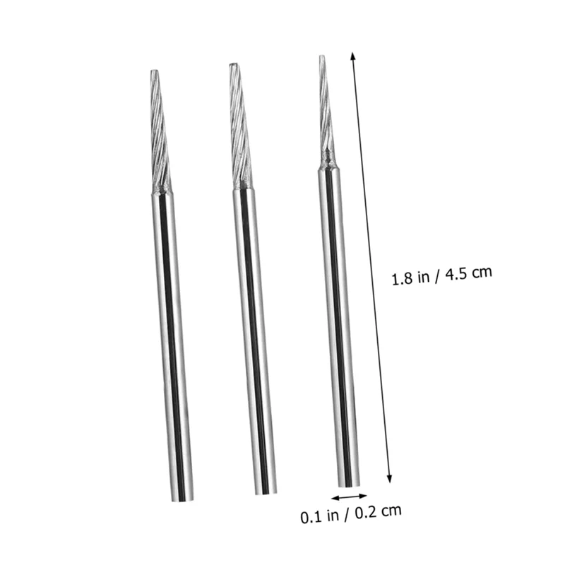 WORTHOWN-3-Piece Bead Polishing Drill Rod, Steel Construction With Cylindrical Grind And Fixed Needles