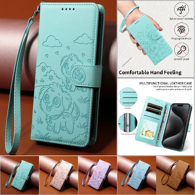 Anti-Diebstahl-Bürste Lanyard Leder Brieftasche Karte Telefon Fall für Samsung Galaxy S25 Rand S24 Ultra S23 S21 FE Luxus Flip-Cover Fall