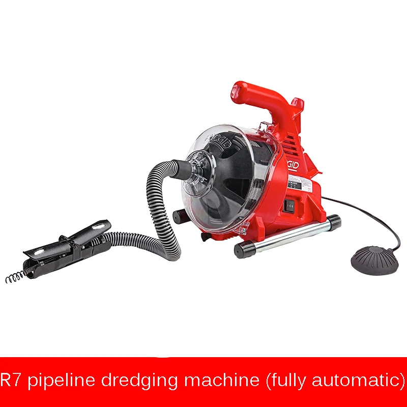 220V Electric Sewer Pipe Dredging Machine Toilet Kitchen 19-38MM Pipe Cleaning Machine Pipe Dredger Drain Cleaner 120W NEW