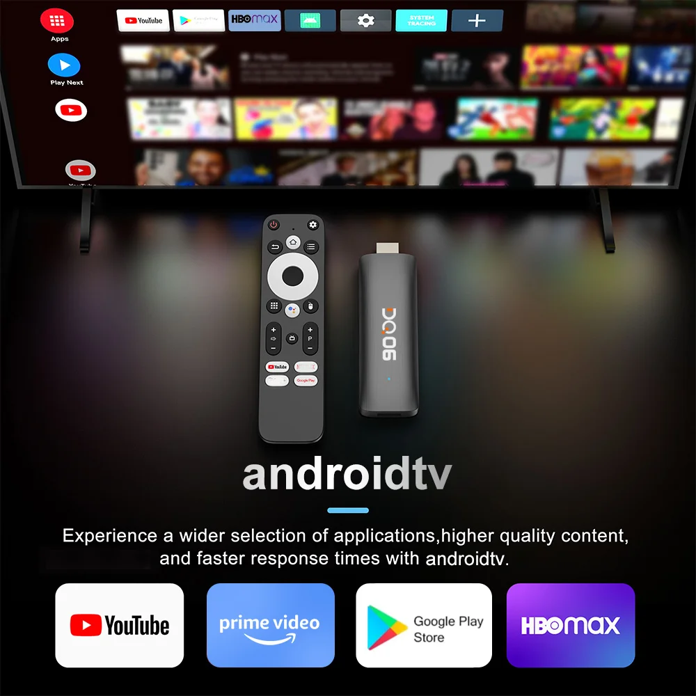 VONTAR Android 12 Allwinner DQ06 ATV Mini TV Stick رباعي النواة 8K فيديو 4K @ 60fps Wifi6 BT5.0 Build in BT Voice Android 12.0 TV BOX