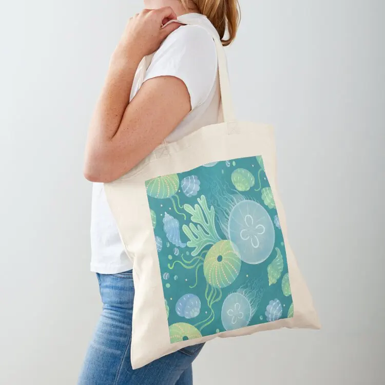

Ocean life Tote Bag woman shopping bag cute pouch bag Customizable tote