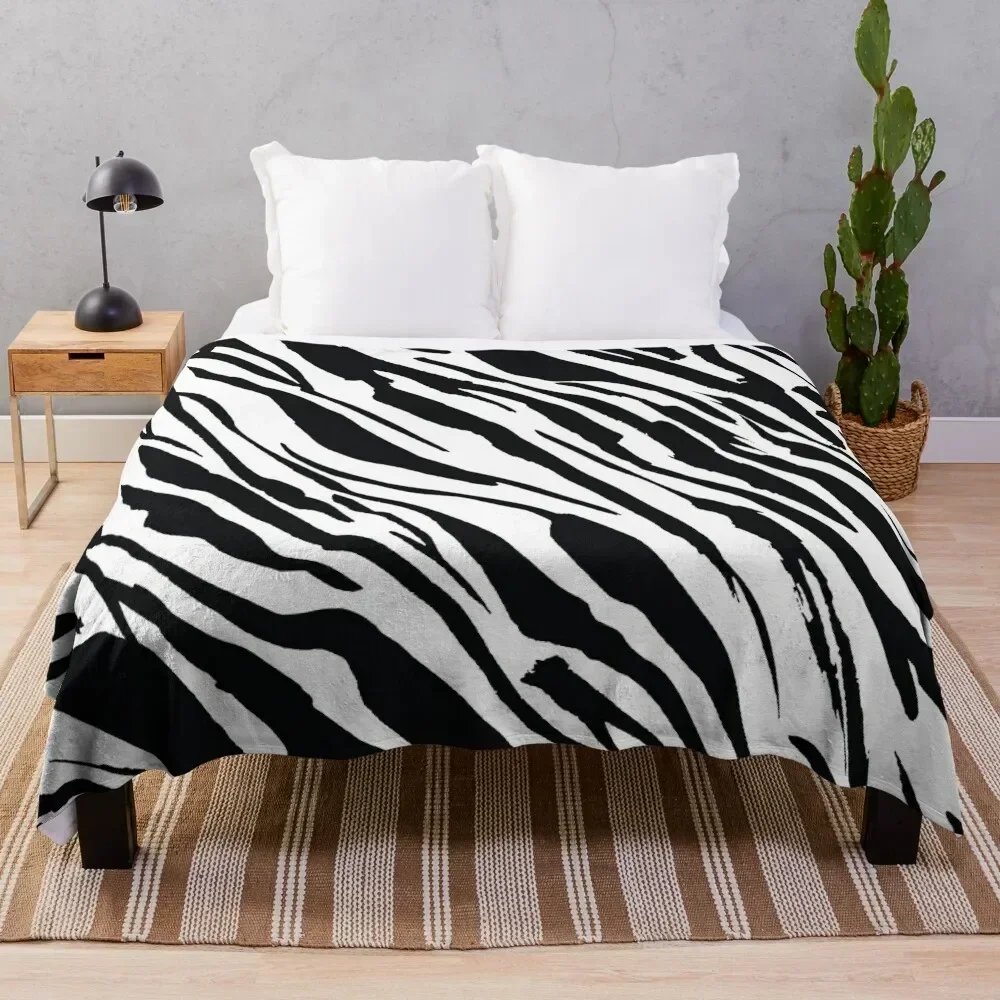 

Zebra Skin Pattern Throw Blanket Multi Purpose Soft Warm Blanket for Home Travel
