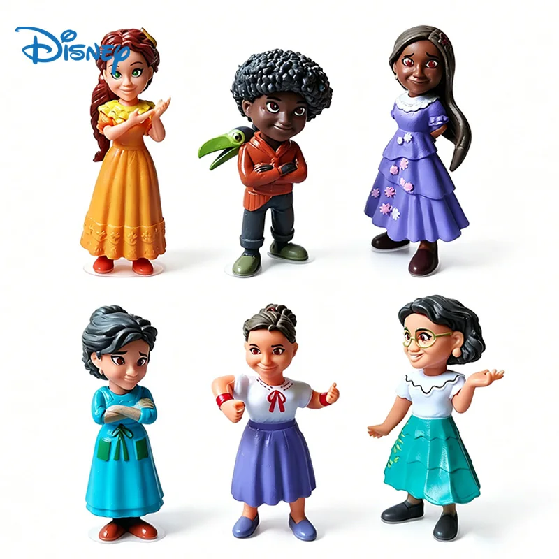 

Disney Encanto 6 Pcs Pepa Antonio Isabela Luisa Mirabel Collectible Figurines High Quality Movie Character Model Toy Gift Set