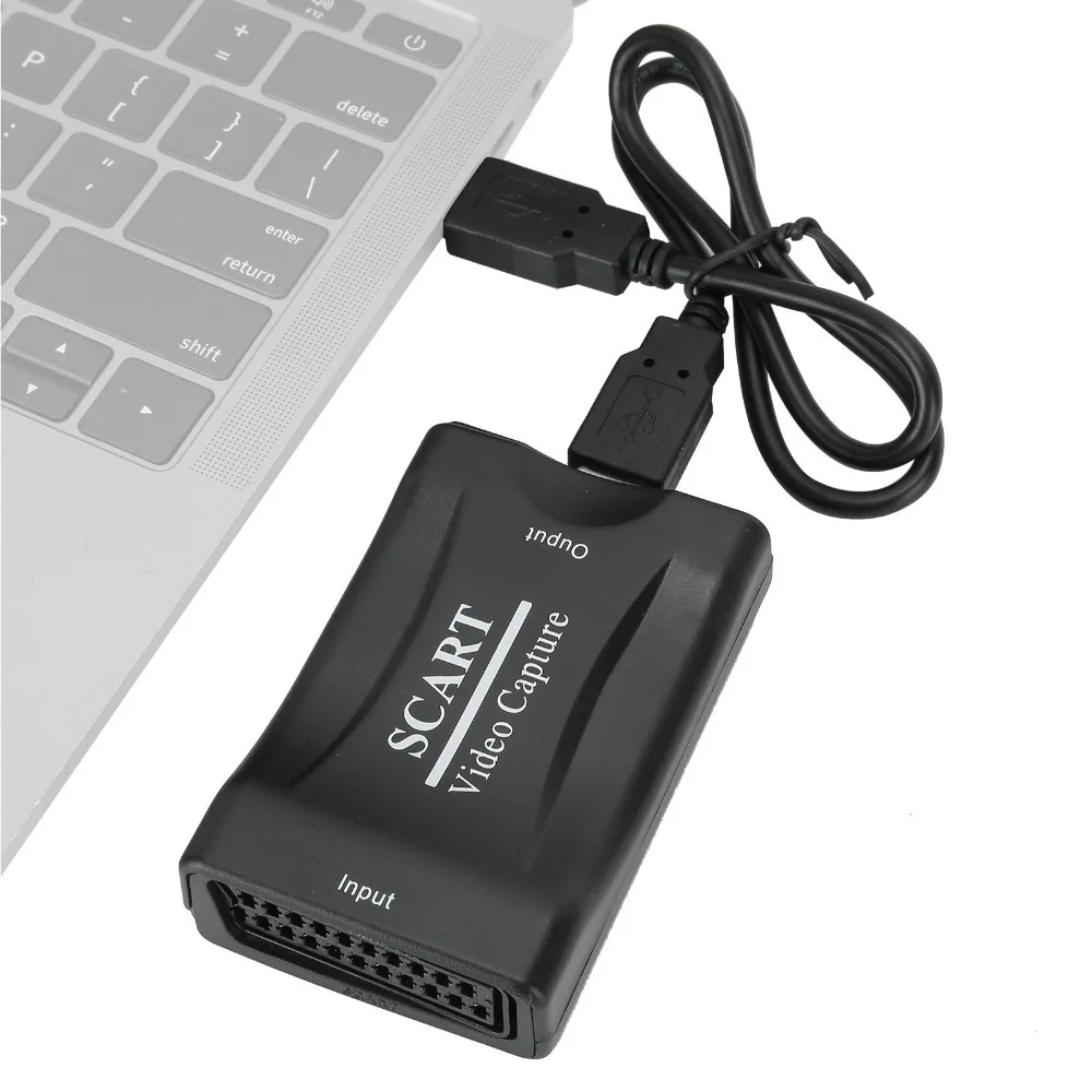 Professional USB2.0 SCART Capture Card with 3.5 Editing Software Support MPEG4/AVI Formats Game Video Capture Card