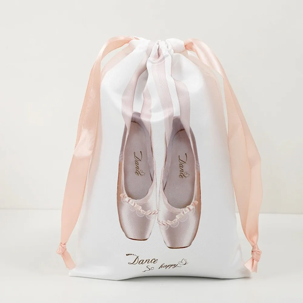 캔버스 발레 숄더백 달콤한 대용량 토슈즈 드로스트링 백 캐주얼 한국 스타일 미니백 펜던트 발레 댄서