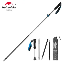 Naturehike Trekking Poles ST09 Collapsible Hiking Stick Five-section Folding Sticks Lightweight Walking Sticks Climbing Stick