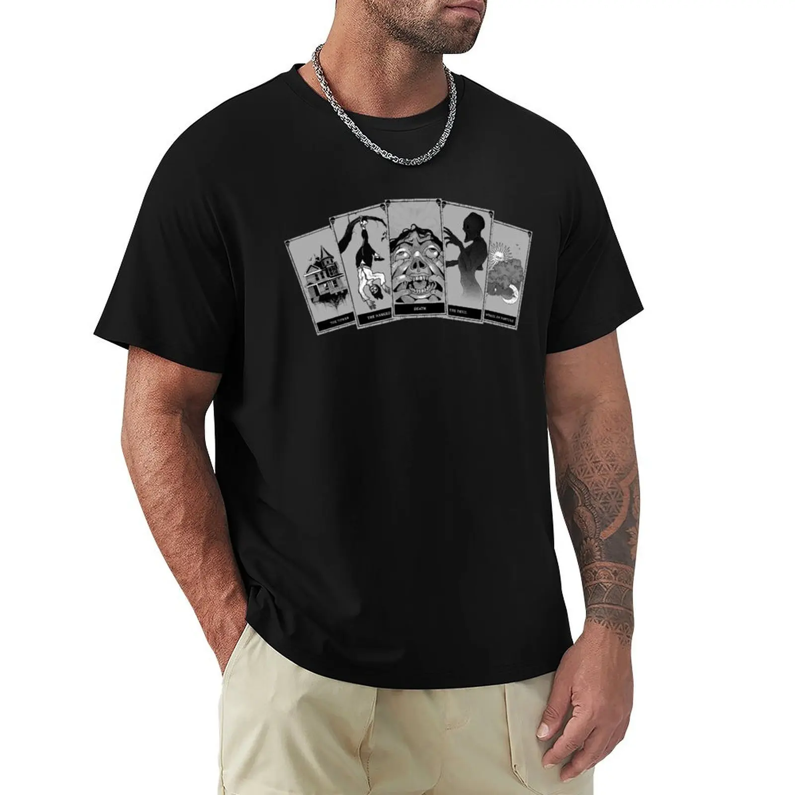 

Phasmophobia Tarot Cards T-Shirt sublime sports fans clothes black t shirts for men