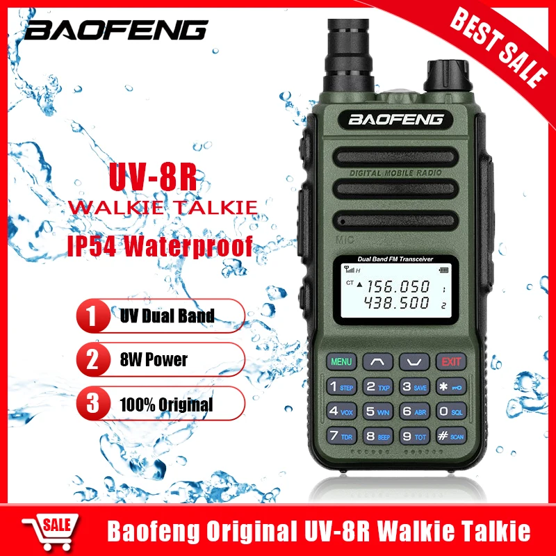 

2022 Baofeng USB C Walkie Talkies Largo Alcance Radio Station UHF VHF Two Way Radio Support Type C Charging Ham Radio UV8R UV82