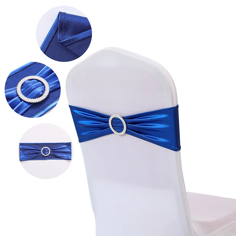 10pcs Nordic Style Hotel Wedding Banquet Decoration Chair Cover Chair Back Cover Chair Ribbon Bow No Tie Back Flower