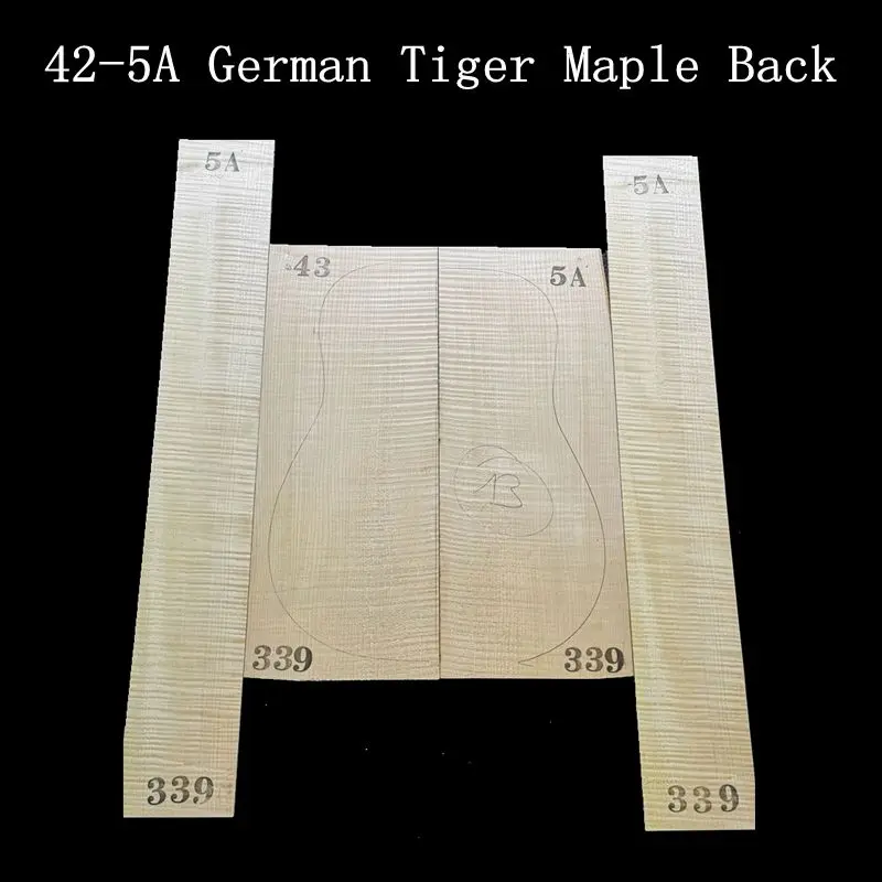 42 inch 5A master German tiger maple back side single board guitar material guitar making material