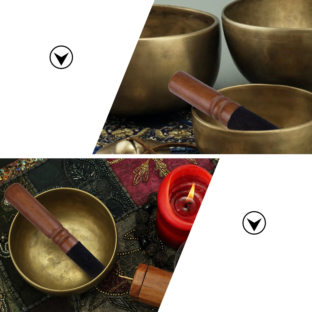 

Nepalese Handmade Singing Bowl Accessories Durable Wood Mallet Medium Size Buddha Sound Stick Meditation Musical Instrument