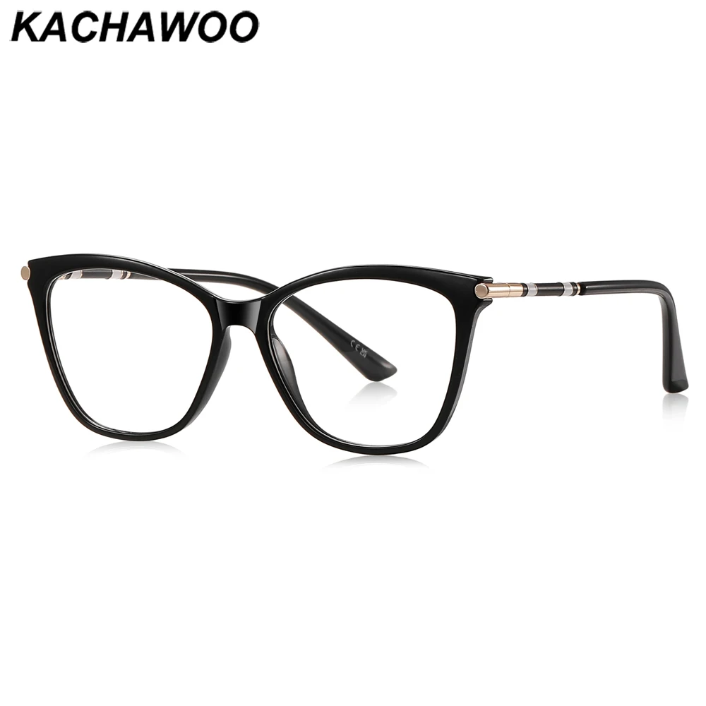

Kachawoo очки «кошачий глаз» для женщин, черные леопардовые металлические оправы TR90 в стиле ретро, женские трендовые подарки на день рождения в европейском стиле