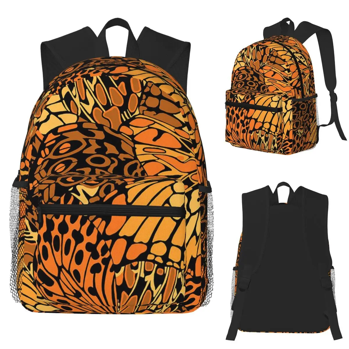 

Оранжевый монарх-бабочка, студенческий рюкзак, школьная сумка, походный дорожный рюкзак для мальчиков и девочек, сумка для книг, сумки на плечо