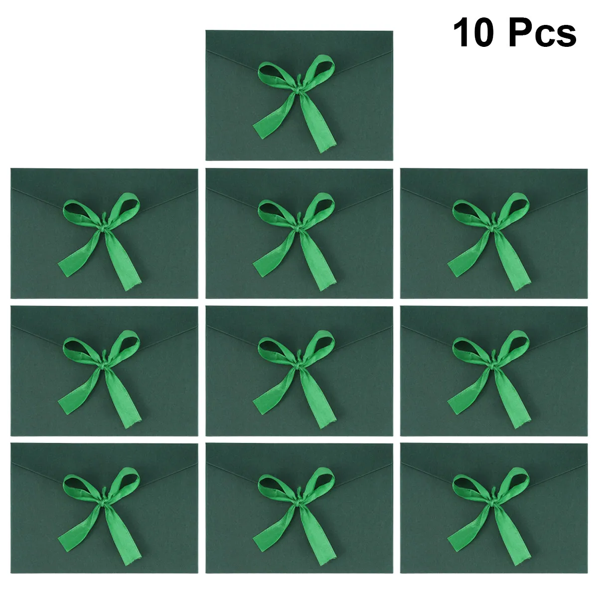 

10Pcs 17.5x12.5cm Retro Invitation Envelopes Dark Ribbon Tie Style for Bridal Shower Graduation Celebration