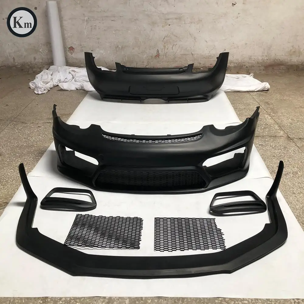 

KM для 2009-2012 cayman boxster 987,2 комплект для обновления GT4 корпуса переднего бампера, заднего бампера, ФАП