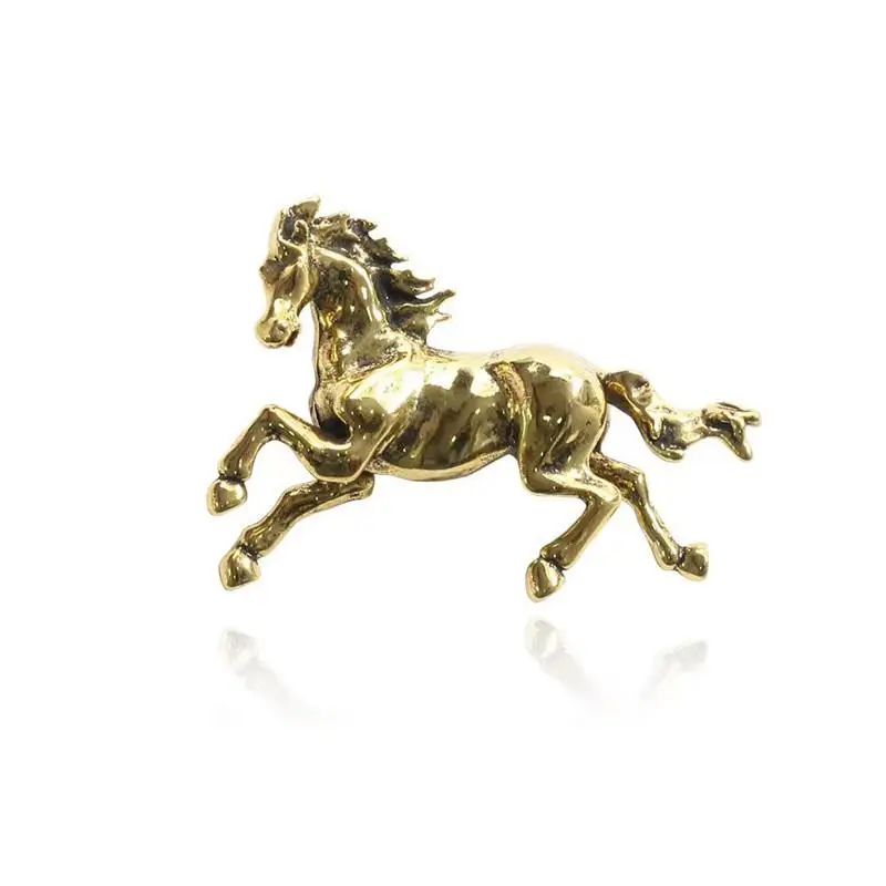 New 1Pcs Vintage Horse Brooches Pins Enamel Animal Party Casual Brooch Pin Gifts For Women Men Personalized Clothing Accessories