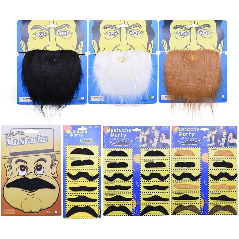 

Black White Brown Simulation Beard Mustache Full Beard Halloween Pirate Costume Party Photo Props Party Dressing Supplies