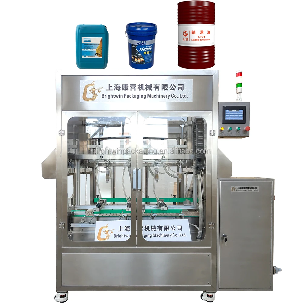Double Nozzle Water Based Paint Weighing Packing Machine Automatic Weighing Filler 20 L Resin Paint Filling Machine