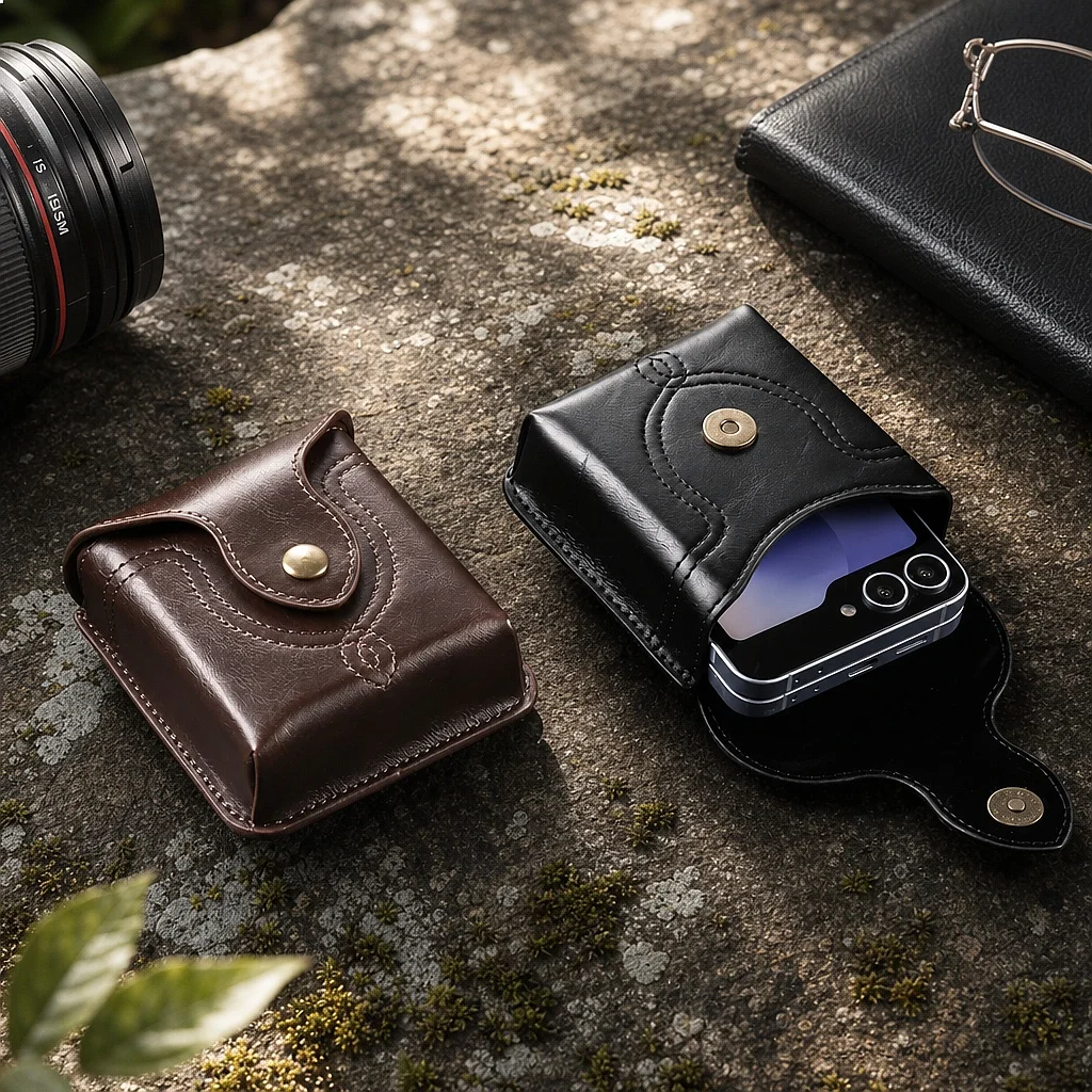 Premium Leather Phone Case Bag for Samsung Galaxy Z Flip 8 7 6 5 4 3 2 Motorola Razr 70 60 50 40 Ultra Foldable ZFllip8 Flip8