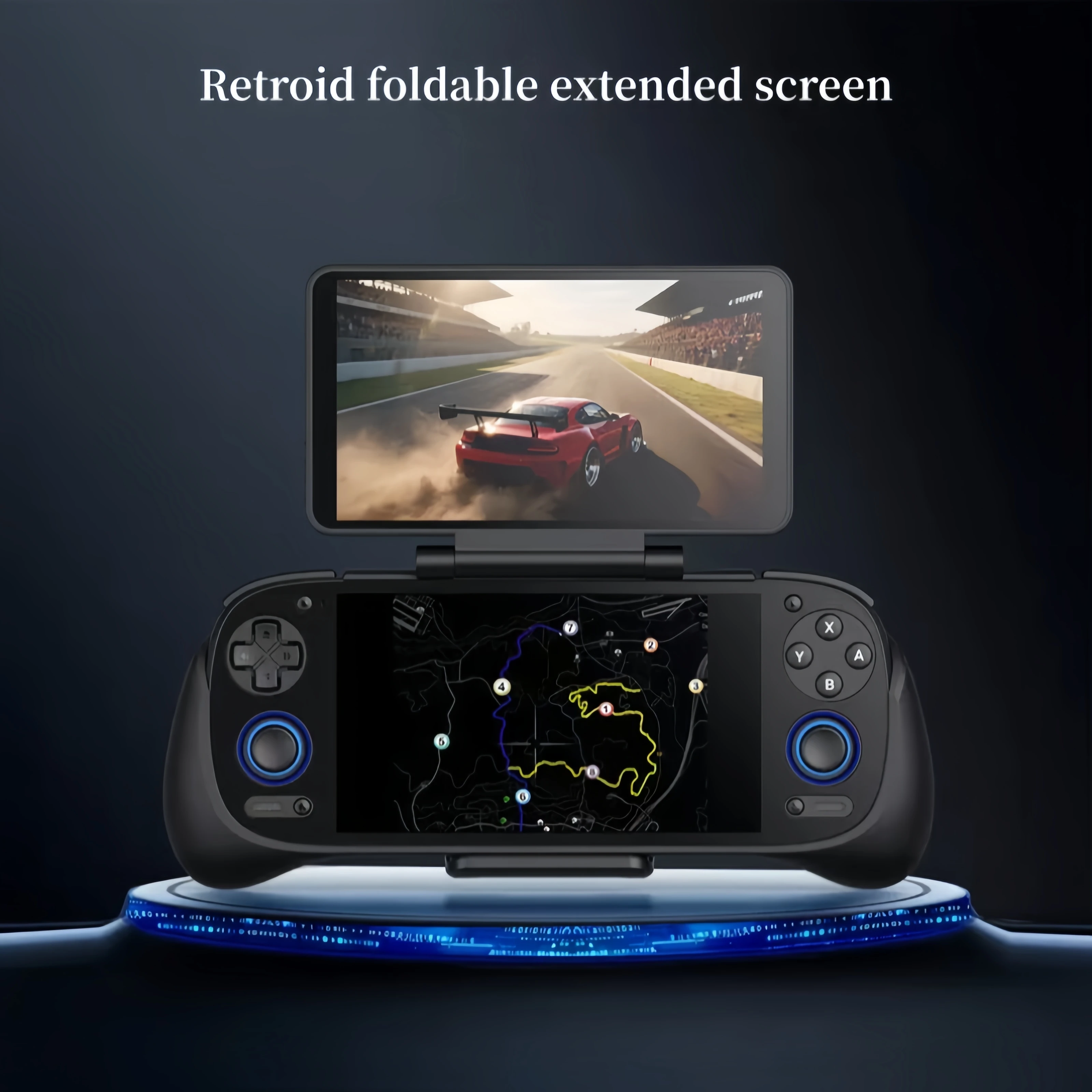 Retroid Dual Screen For Retroid Pocket 5 RP4Pro/RP Mini/RP MiniV2/RP5 Add-on Expand 5.5Inch AMOLED Screen Back Clip Design Gifts