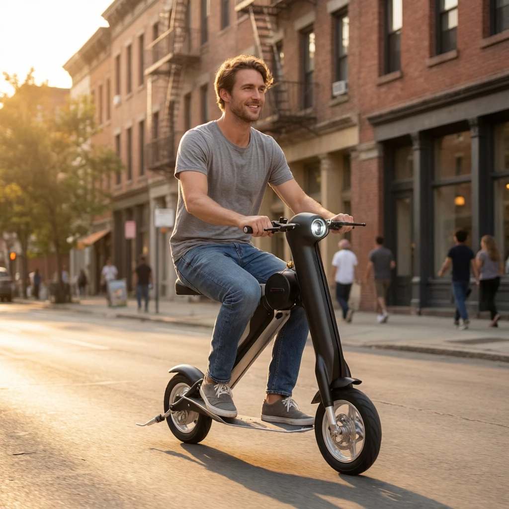 

36V Smart 2-Wheel Mini Scooter, Adult Portable Foldable Electric Bike for City Commute, Lightweight E-Scooter
