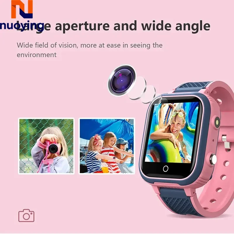 Детские умные часы 4G LT21 с GPS, Wi-Fi, функцией видеозвонков, кнопкой SOS, водонепроницаемостью (IP67), камерой, функцией мониторинга и отслеживания местоположения.