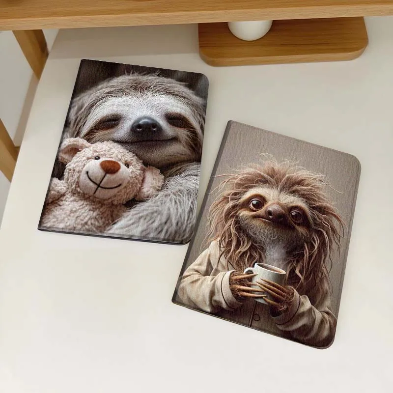 

Cartoon Sloth Holding Coffee For Samsung Galaxy Tab S6 S8 S9 S10 Lite FE 10.4 11 Inch 2022 2024 Tablet Case